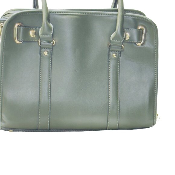 DASEIN Women's Handbag Belted Medium Tote Bag Green Faux Leather - Picture 4 of 12